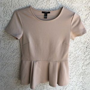 Beige/Cream peplum blouse